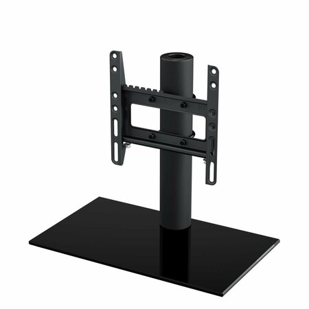 SEATSOLUTIONS Flat Table Top TV Stand & Base - Black & Black Glass SE2769215